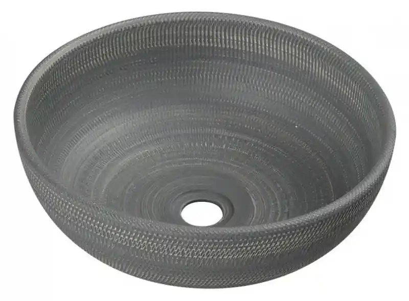 Végkiárusítás PRIORI kerámiamosdó, átm:41cm, szürke (PI024)