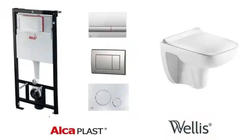 AlcaPlast / Wellis ERIN wc szett, nyomólap nélkül Vásárlói kedvenc
