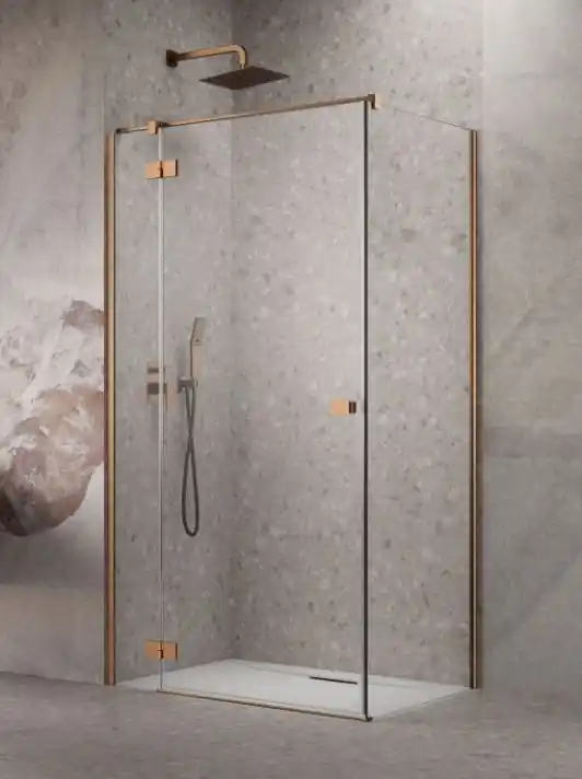 Radaway Essenza Brushed Copper KDJ szögletes szálcsiszolt réz zuhanykabin Szuper ajánlat