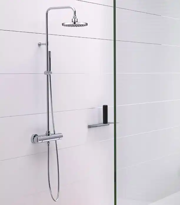 Biztonságos vásárlás Balneum Petra Termosztátos zuhanyrendszer zuhanycsaptelep zuhanyszettel,és esőztetővel