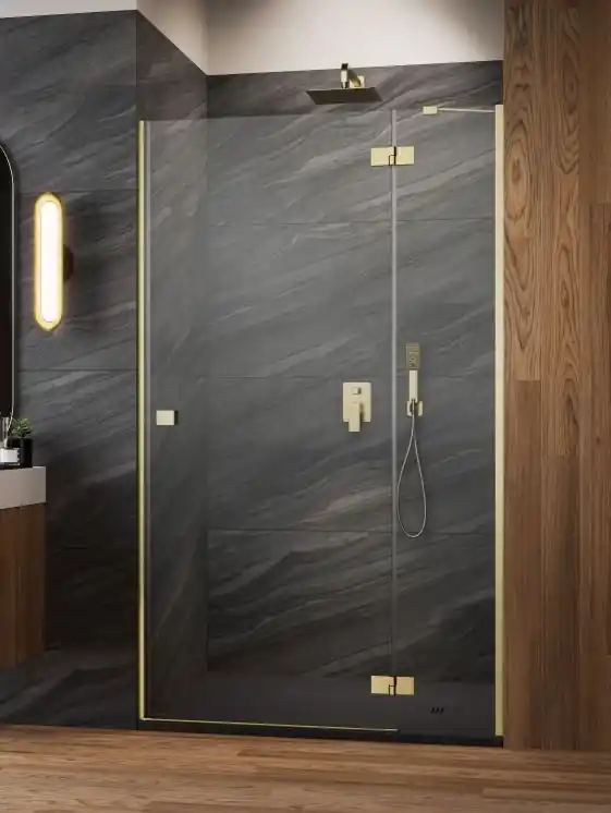 Legnépszerűbb Radaway Essenza Brushed Gold DWJ szálcsiszolt arany zuhanyajtó