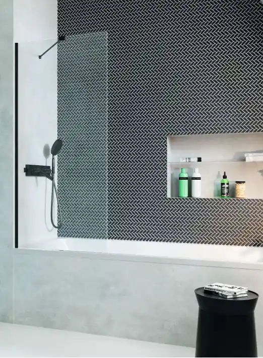 Radaway Modo New Black PNJ II fekete kádparaván Gyors szállítás
