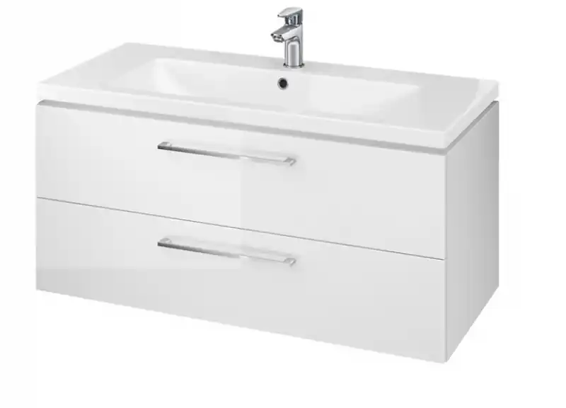 Cersanit Lara szekrény + Como 100 x 45 cm, Fényes fehér Különleges ajánlat