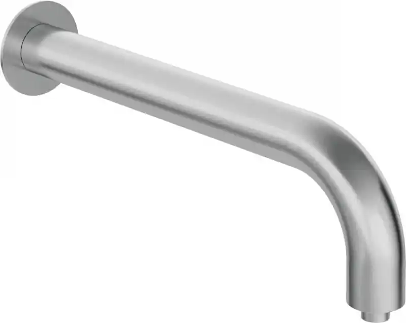 Prémium SILIA - Zuhany kifolyócső, fal - 380 mm - szálcsiszolt acél