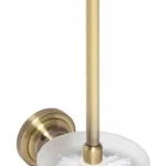 BEMETA RETRO WC kefetartó, fehér kefével, 110x360x145mm, bronz (144113017) (XJ301) Azonnali szállítás