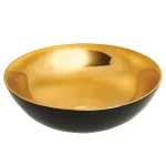 Korlátozott ajánlat Invena TINOS mosdókagyló, kerek, asztali, átmérő 39,5 cm, fényes, fekete-arany, PVD/Waterplating