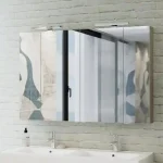 Biztonságos fizetés Tboss Mirror Box Recta 140 tükrös felsőszekrény, 4 ajtós 55cm-es ledlámpával
