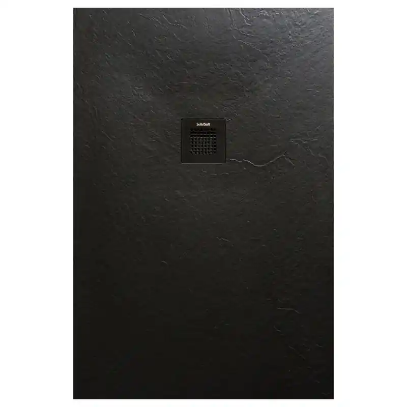 Különleges ajánlat AREZZO design SOLIDSoft zuhanytálca 120x80 cm, FEKETE, színazonos lefolyóval (2 doboz)
