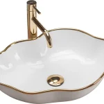 Expressz kézbesítés Pultos mosdó Rea Pearl Gold Edge