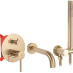 Fürdőkád csaptelep Rea Lungo Gold Brush + Box Legjobb ár