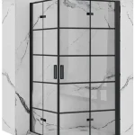 Kiárusítás Zuhanykabin Rea Molier Black Double 80x80