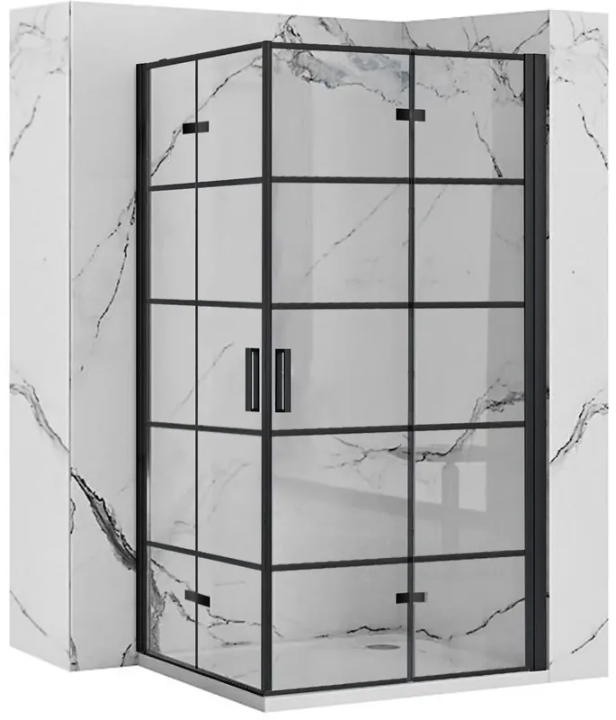 Kiárusítás Zuhanykabin Rea Molier Black Double 80x80