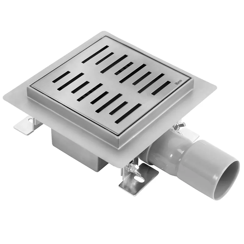 Szezonális akció Zuhanylefolyó REA LINE 150x150 Nickel Brush