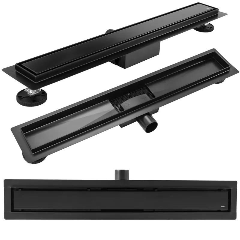Végkiárusítás Lineáris lefolyó Rea Neox Black Matt 50