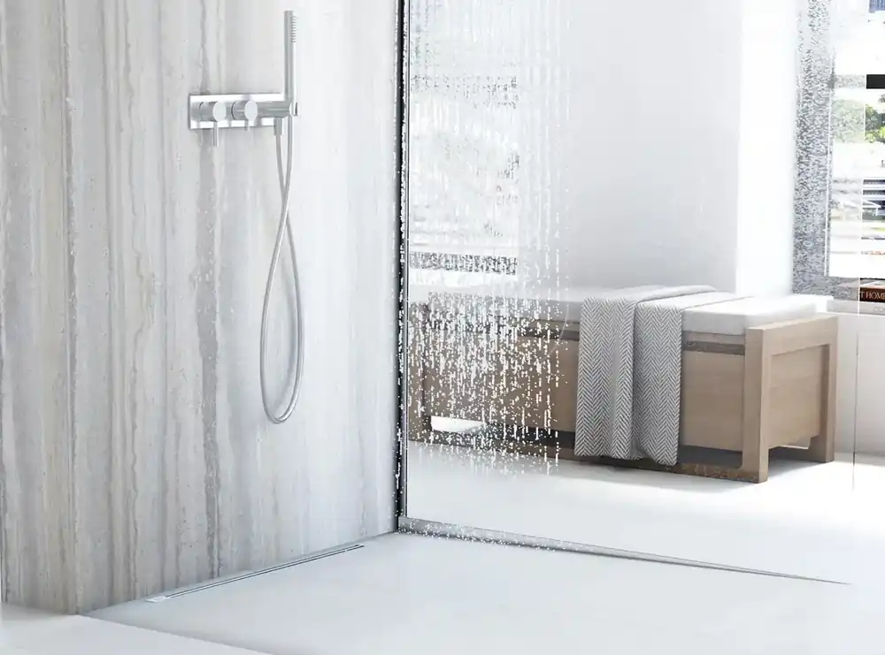 Lejtéskialakító szegély épített zuhanyhoz 140cm Brush nickel Vedd meg online