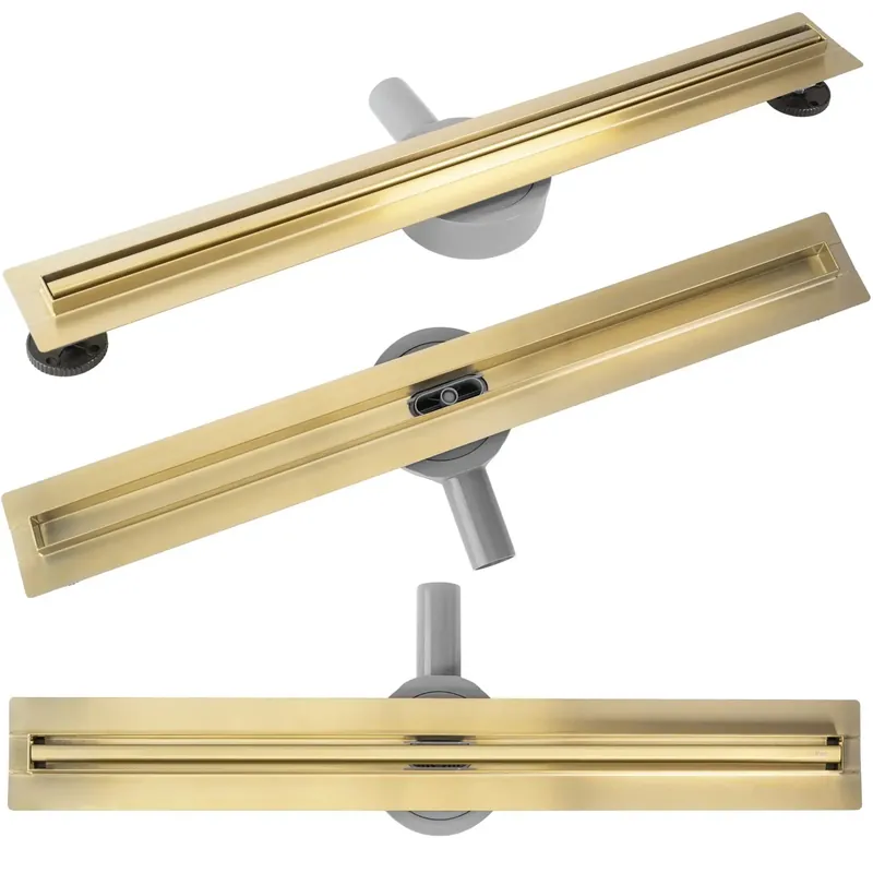 Biztonságos fizetés Zuhanylefolyó REA Neox Slim pro Brush Gold 90