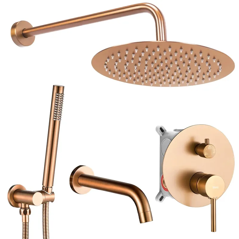 Azonnali szállítás Rejtett Zuhanyszett Rea Lungo Copper Brush + BOX