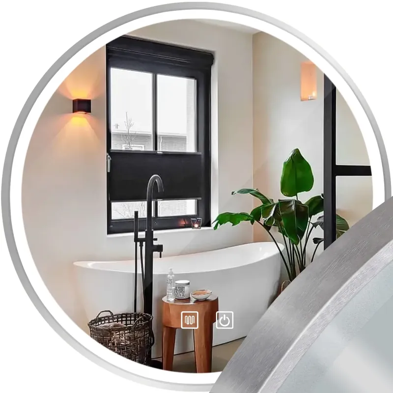 LED Tükör 70cm MMJ BRUSH SILVER Expressz kézbesítés