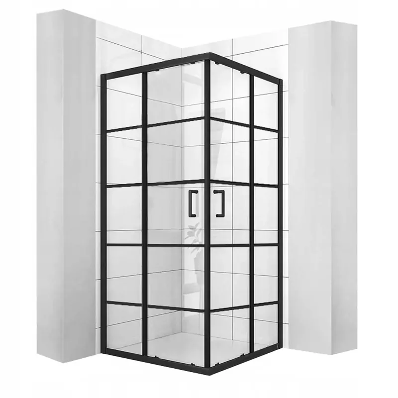 Négyzetes zuhanykabin calani BLACK DELTA 90x90 Olcsó