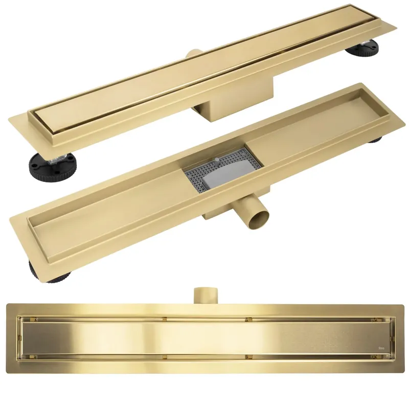 Alacsony ár Zuhanylefolyó Rea Neox brush gold 70