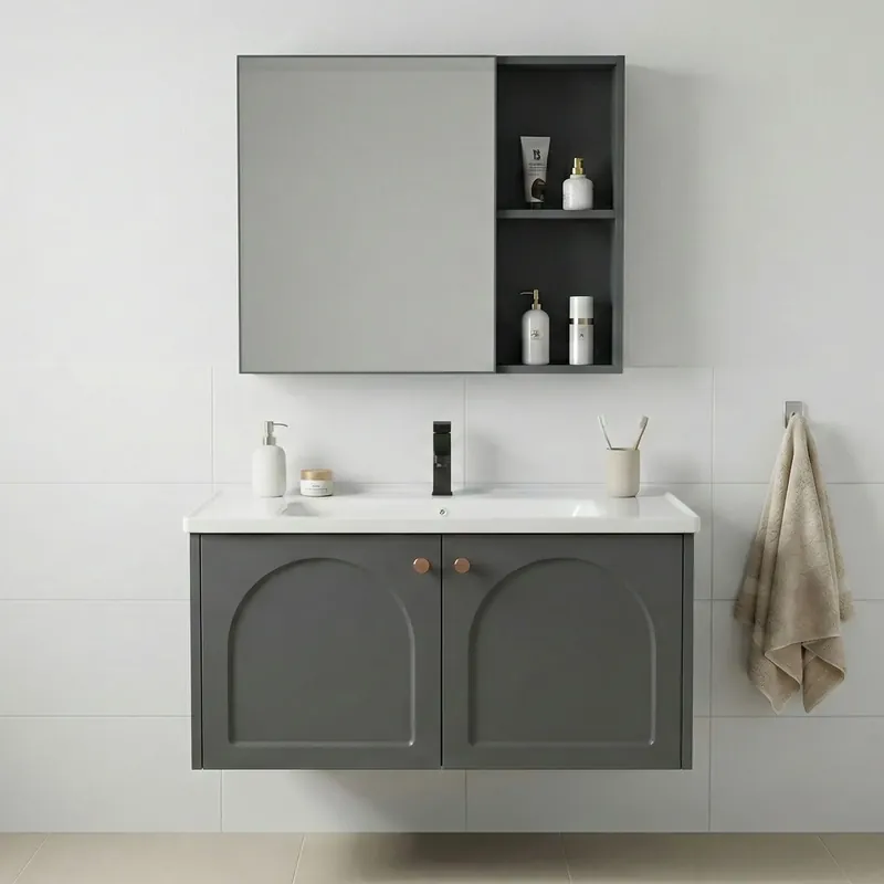 Fürdőszobabútor szett mosdóval Denver 80cm Grey Exkluzív ajánlat