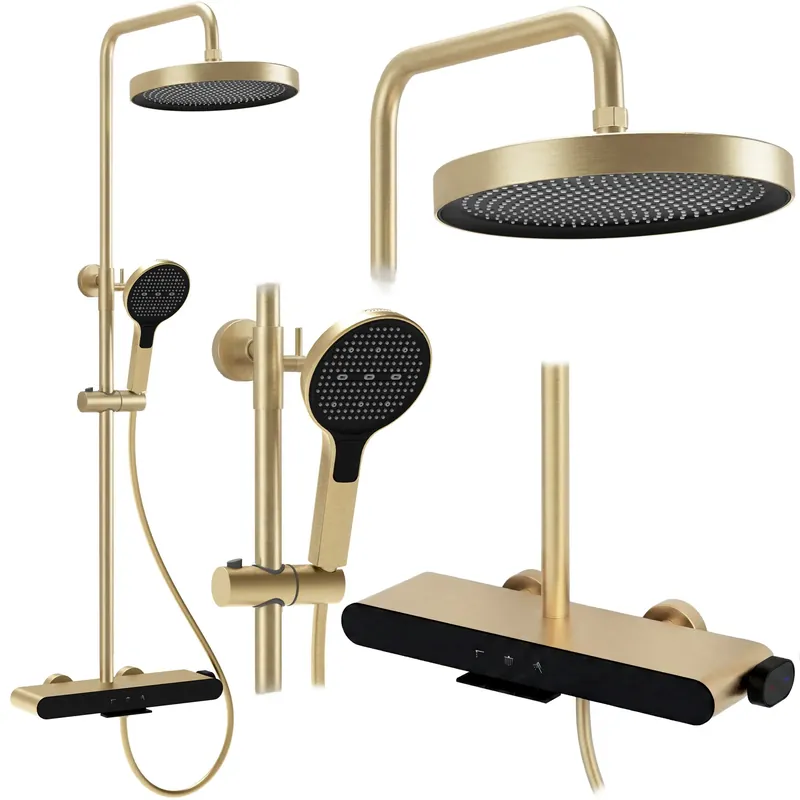 Végkiárusítás Zuhanyszett REA Farel Brush Gold
