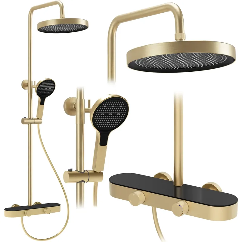 Zuhanyszett Rea Creo Brush Gold Különleges ajánlat