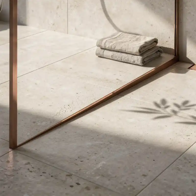 Népszerű Lejtéskialakító szegély épített zuhanyhoz 100cm Brush Copper