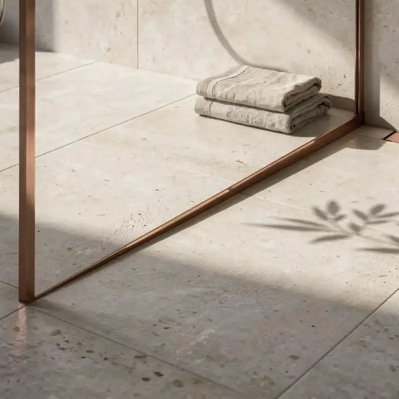 Ajánlat Lejtéskialakító szegély épített zuhanyhoz 120cm Brush Copper