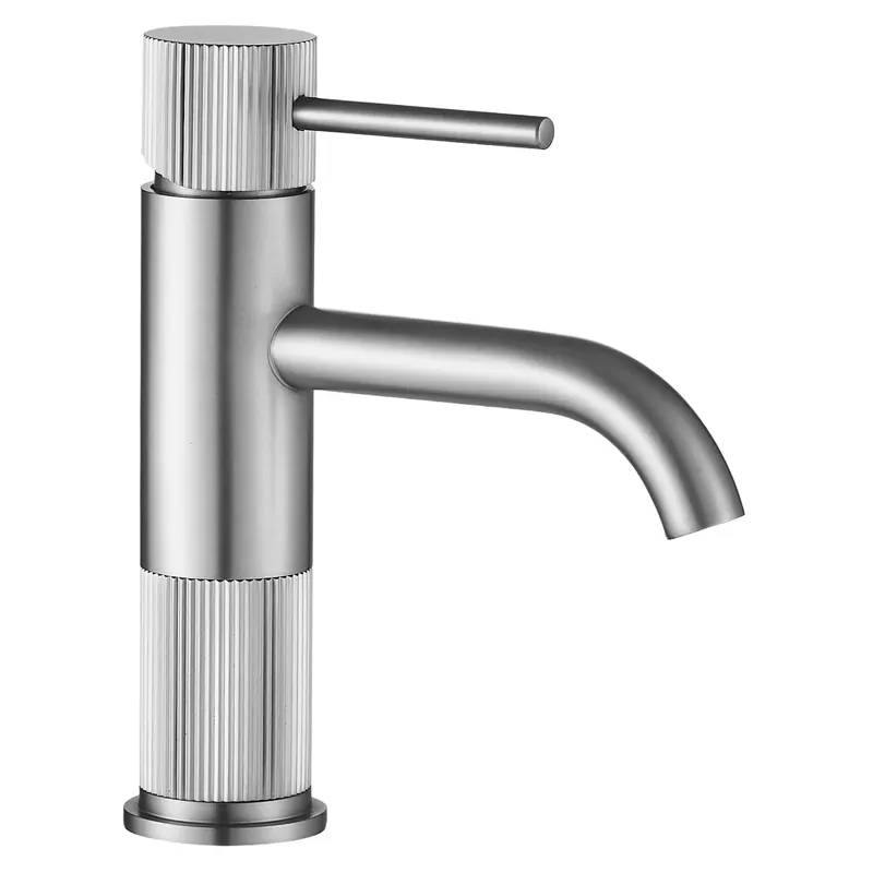 Fürdőszobai csaptelep Rea Lungo Stripe Brush Nickel Low Expressz szállítás