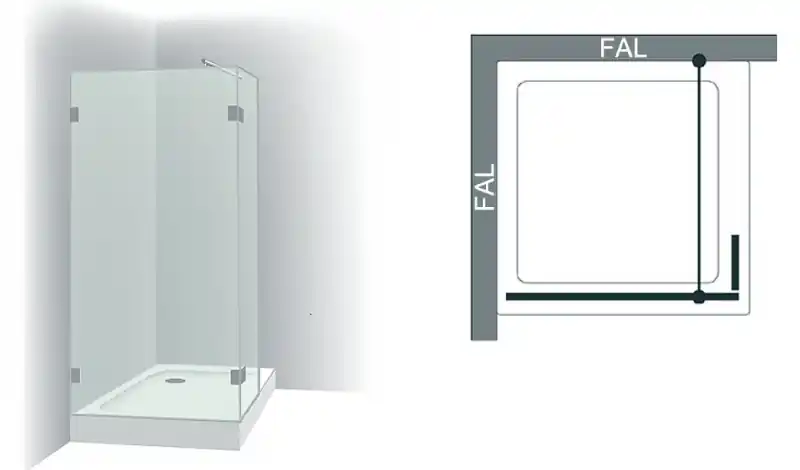 Legkelendőbb Varioglass Signum 401 Zuhanyfal víztiszta üveg (110x30x200 cm)Varioglass