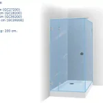 Szuper ajánlat Riho Scandic S203 Zuhanykabin (króm, 76,8-77,2-76,8-77,2 cm, átlászó, 80x80x200 cm, #GC 91200)Riho