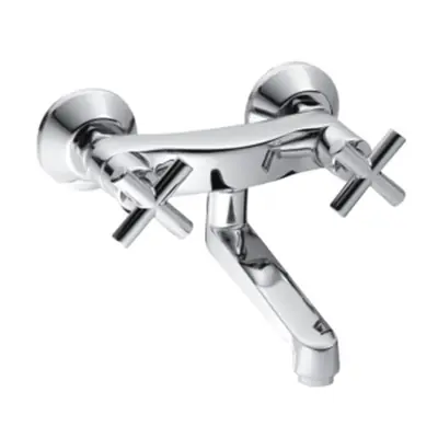 Radeco Symetric fali mosogató csaptelep 200 mm hosszú kifolyócsővel (Satyna-króm, #340-910-04)Radeco Outlet
