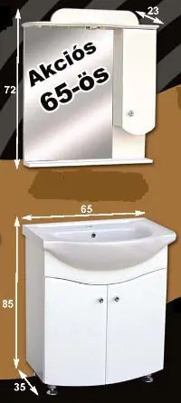 Guido 65-ös fürdőszobabútor (fehér)Guido Gyors szállítás