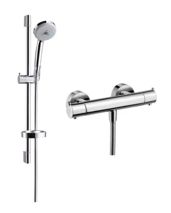 Vásárlói kedvenc Hansgrohe Croma 100 Multi/Ecostat S Combi zuhanyszett termosztátos zuhanycsapteleppel 27054 000 (27054000)Hansgrohe