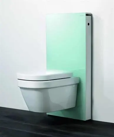 Azonnali szállítás Geberit Monolith 131.021.SK.1 menta zöld üveg álló wc tartály fali wc-hezGeberit
