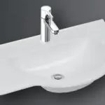 Akció Marmorin Citi Bis 70/80/100 öntött márvány mosdó (80x44x35, fehér)Marmorin