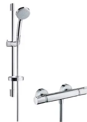 Gyors szállítás Hansgrohe Croma 100 Vario termosztátos zuhanycsaptelep zuhanyszettel EcoSmart 9 l/ perc 27032000 (K)Hansgrohe