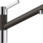 Gyors szállítás BLANCO TIVO Silgránit/króm álló mosogató csaptelep, kávé 517608Blanco