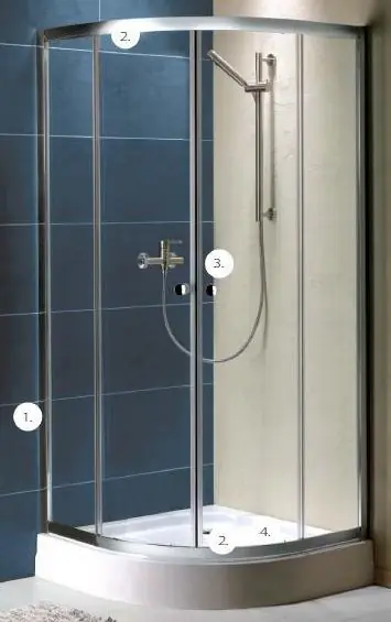 Gyors szállítás H2O Projecta 80x80 negyedköríves zuhanykabin tálcával (80x80x207,5 cm, Átlátszó, króm, #standard)Radaway