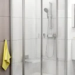 Árengedmény Ravak Chrome CSKK4 80x80 negyedköríves zuhanykabin (transparent, szatén, 780-800x780-800x1950, #3Q140U00Z1)Ravak