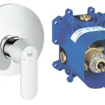 Grohe Eurosmart 19383 000 Cosmopolitan falsík alatti zuhanycsaptelep külső rész+Grohe Rapido E 35501 000 Falba sülly. kád-zuhany csaptelep belsőrészGrohe Korlátozott ajánlat