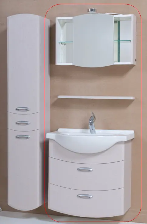 Outlet Tboss Bianka Elegant 55 fürdőszobabútor komplett szett (szilva)Tboss