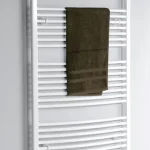 Végkiárusítás Aqualine íves fehér fürdőszobai radiátor (545 W, fehér, 1330x450 mm, #ILO34)Aqualine