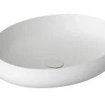 Akció Sapho THIN 60x40 cm Rockstone pultra szerelhető mosdó, matt fehér WN213Sapho