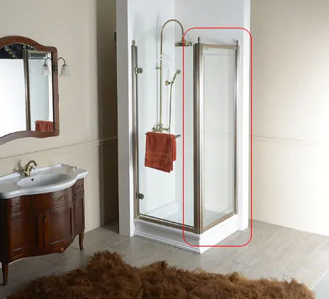 Biztonságos vásárlás Sapho ANTIQUE 90 cm-es zuhany oldalfal, bronz (GQ5690)Sapho