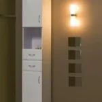 Akciós ár Tboss Bianka M45 fürdőszobai álló szekrény (magasfényű fehér)Tboss