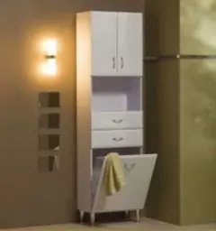 Kedvezményes ár Tboss Bianka M53 fürdőszobai álló szekrény szennyestartóval (bükk)Tboss