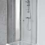 Újdonság Aqualine ARLETA 90x90 cm-es negyedköríves zuhanykabin (HLS900)Aqualine