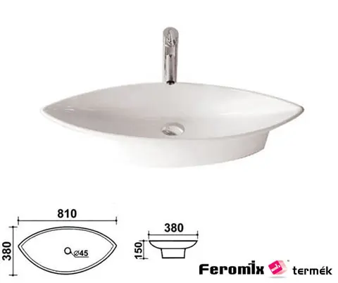Szezonális akció Feromix Arredo ARD-11 porcelán mosdó, 81x38x15 cmCoway